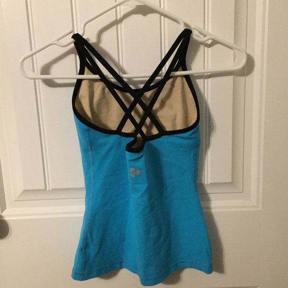 Triple Flip Turquoise Tank Top Size 4 - Picture 2 of 2